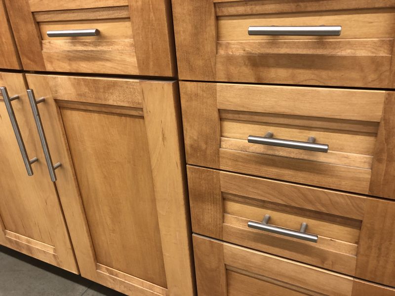Refinished Cabinets with New Hardware